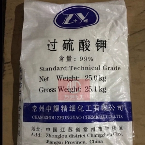 過硫酸鉀，K2S2O8